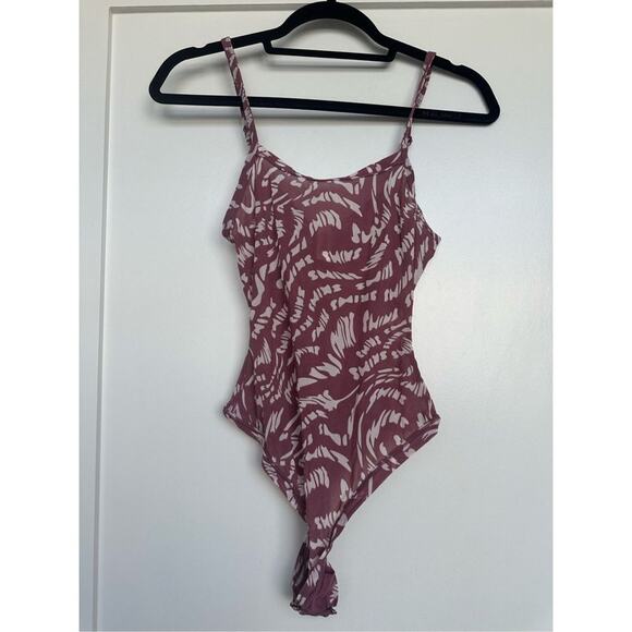 NWT Skims Summer Mesh Strappy Bodysuit in Raspberry Swirl, Size Large - Picture 5 of 8